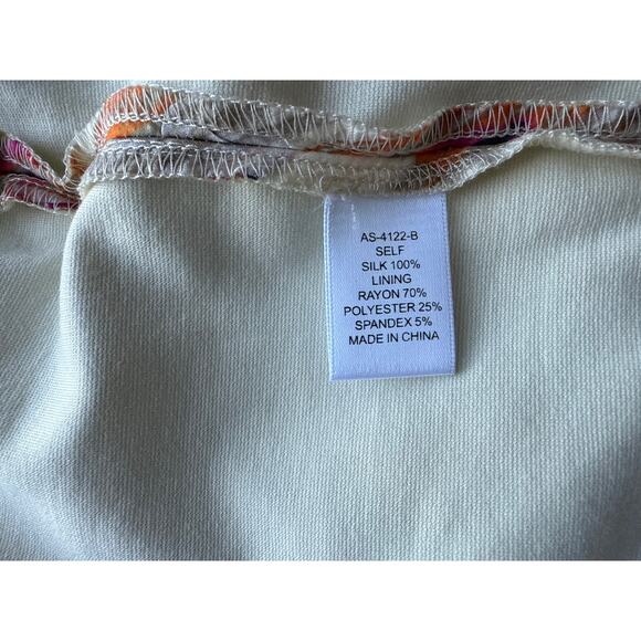 NWT Aryn K. Silk Bubble Mini Skirt in Pink & Orange Size Medium - Picture 5 of 5